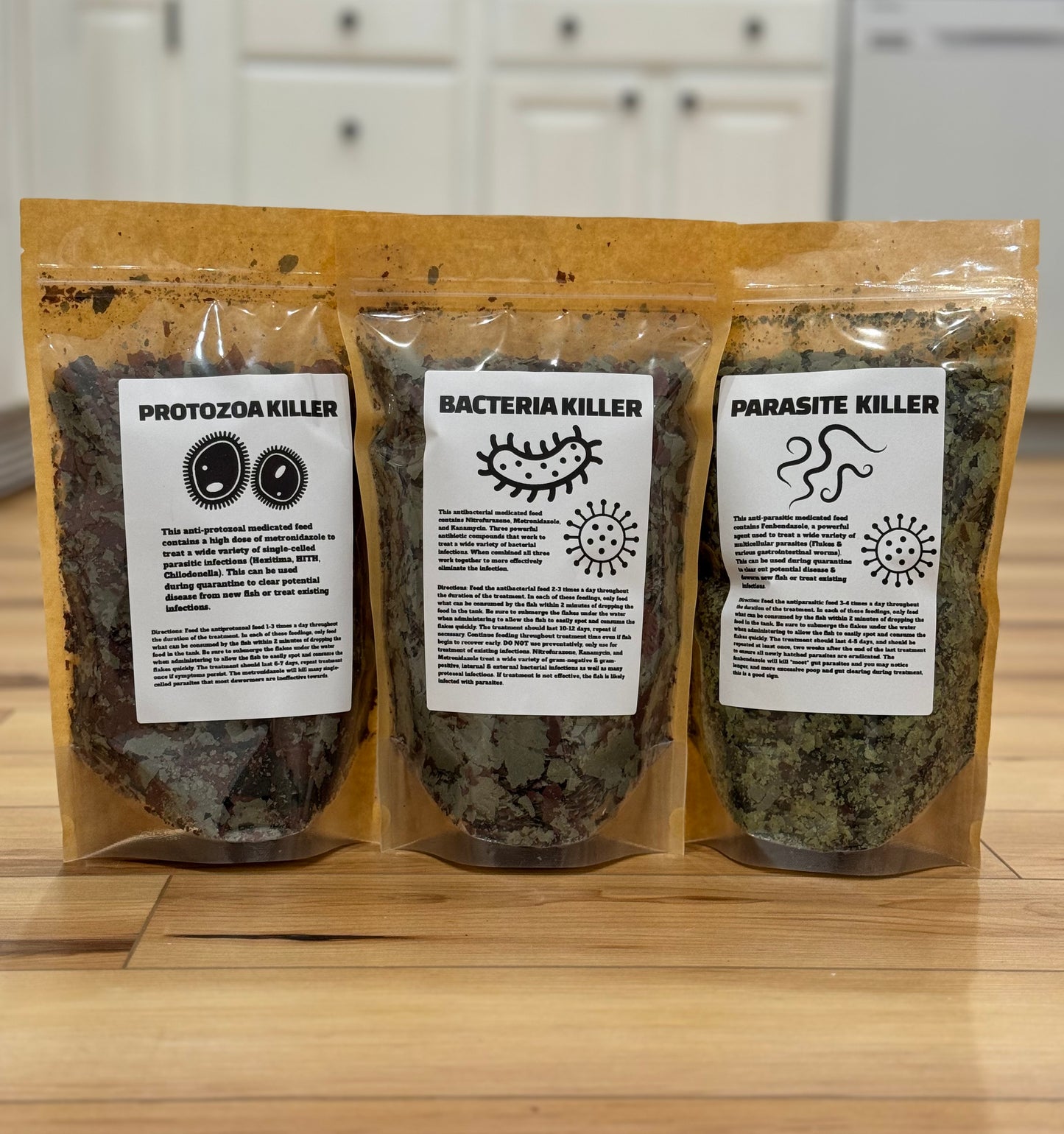 Anti-disease Medicated Flake Trio (Bacteria, Parasite & Protozoa killer)